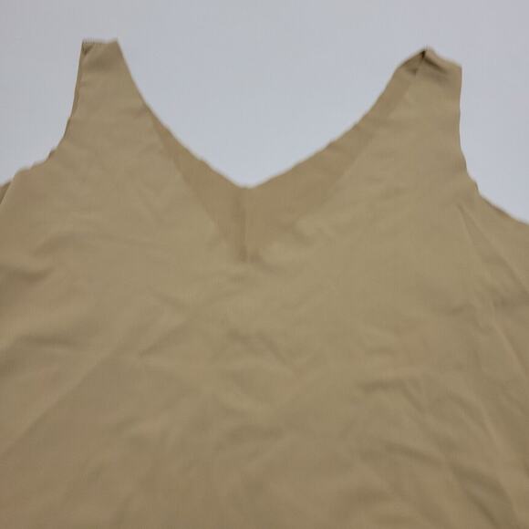Jockey Top Women Large Shirt Tan Sleeveless Fitted Tank Undershirt Tummy Control - Picture 5 of 12